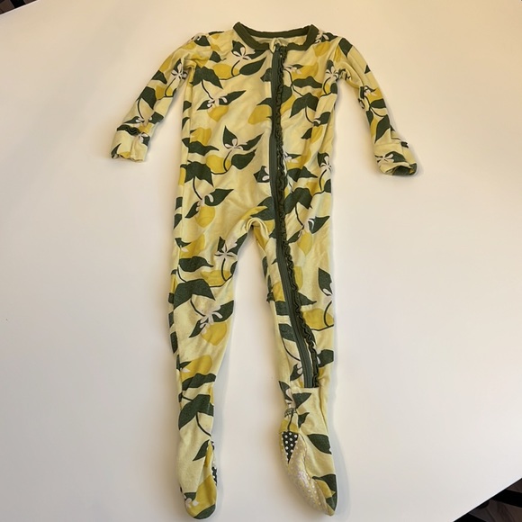 Kickee Pants Other - Kickee Pants Lemon Blossom Zippy Footie 9-12M